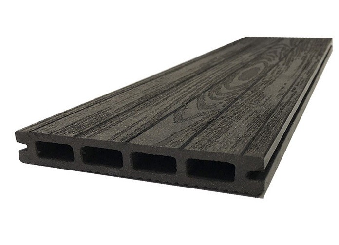 Доска террасная ДПК NanoWood «Lite» Derevo двухсторонняя - Антрацит 140×20 см купить в Москве