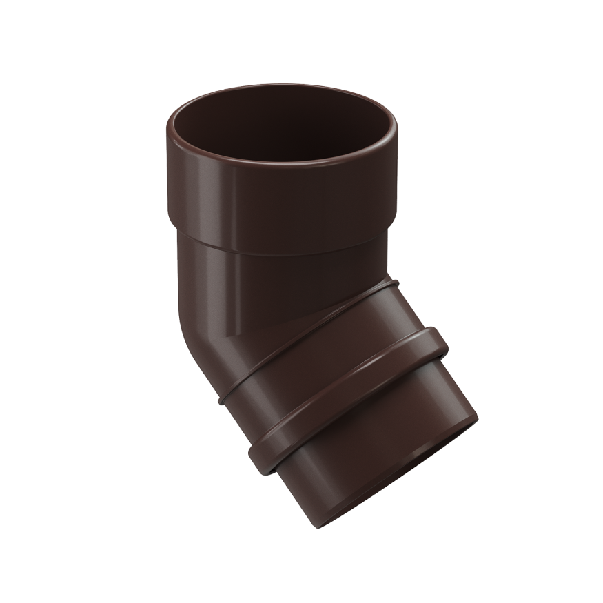 Колено водосточное 45˚ Docke Lux, Шоколад купить в Москве