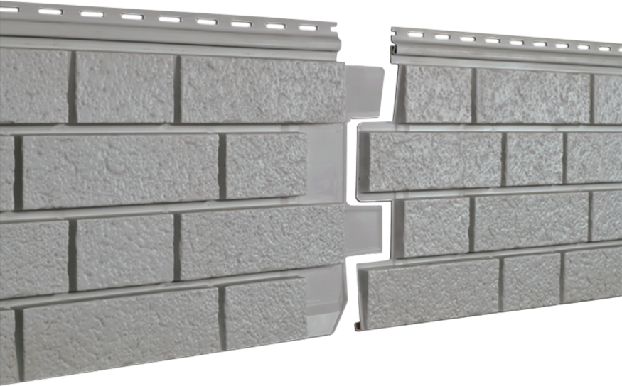 Фасадная панель Ю-пласт Стоун Хаус S-Lock Клинкер Нордик, Дым купить в Москве