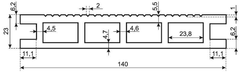 Террасная доска ДПК POLIVAN GROUP 3D+вельвет пустотелая с двухсторонней отделкой DENPASAR черного цвета. купить в Москве