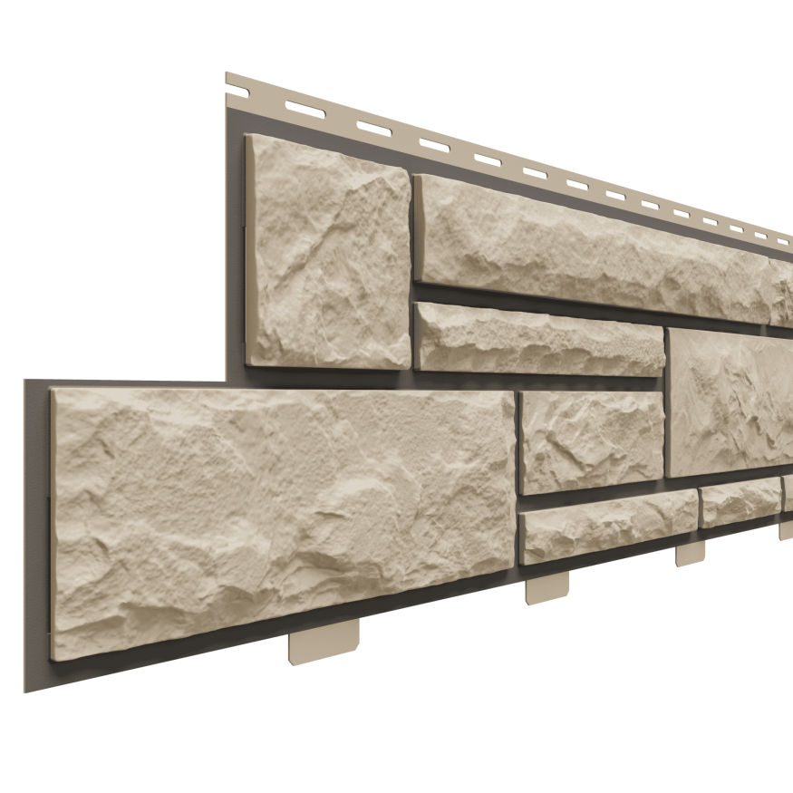 Фасадные панели Доломит, Брусчатка Доломит, Сандал 2000 мм купить в Москве