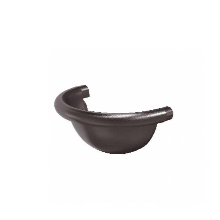 Универсальная полукруглая заглушка Aquasystem RR 32, тёмно-коричневая матовая 150/100 купить в Москве