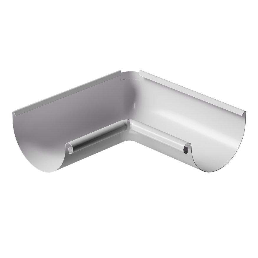 Внутренний 90˚ угол желоба Docke Stal Premium, цвет Пломбир купить в Москве