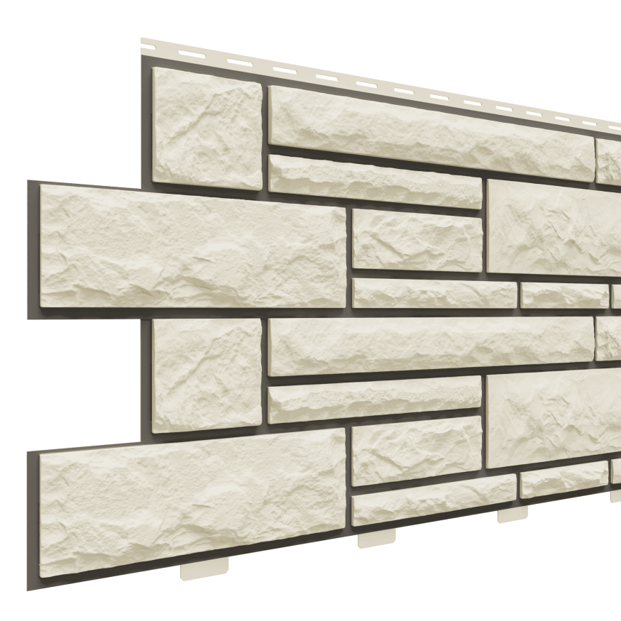 Фасадные панели Доломит, Брусчатка Доломит, Слоновая кость 2000 мм купить в Москве