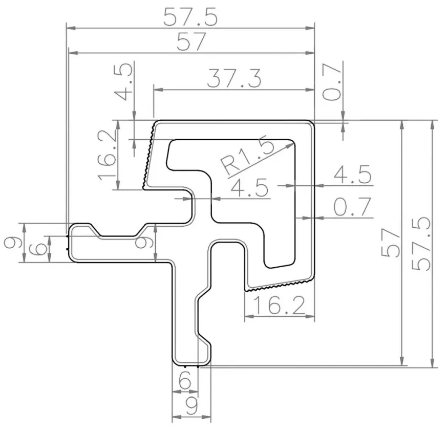Угол внешний для фасадной панели из ДПК Polivan Group CO-EX MIX, Grey dark купить в Москве