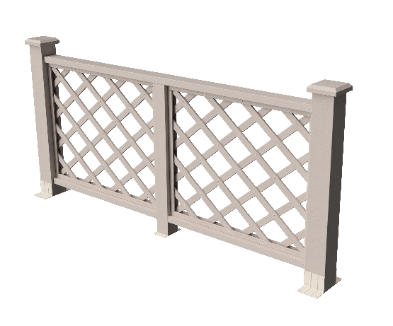 Декоративное ограждение из ДПК GRINDERDECO Ламбет в цвете выбеленный дуб купить в Москве