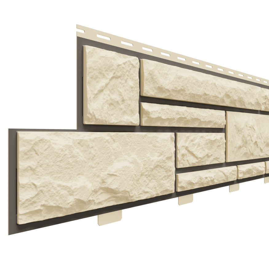 Фасадные панели Доломит, Брусчатка Доломит, Бежевый 3000 мм купить в Москве