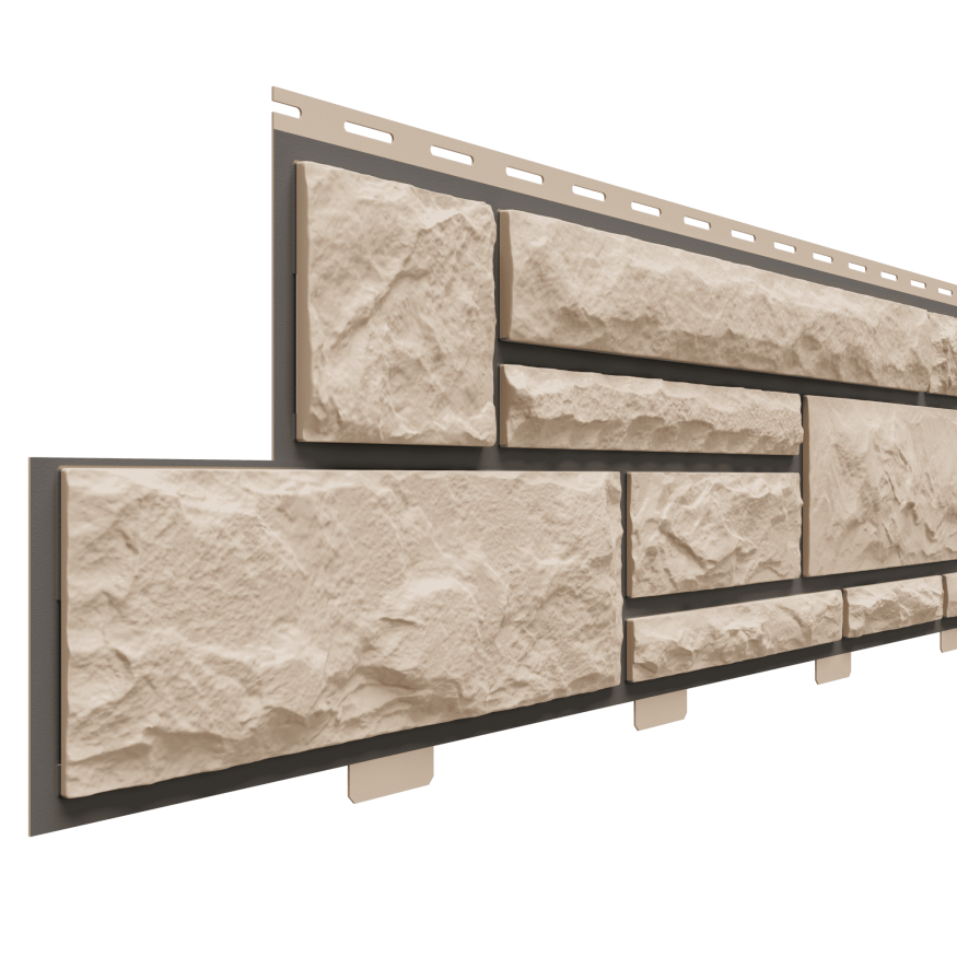 Фасадные панели Доломит, Брусчатка Доломит, Орех 3000 мм купить в Москве