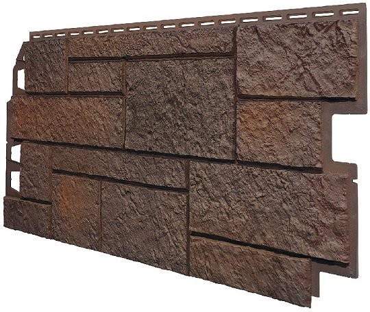 Фасадная панель VOX Sandstone (Сандстоун) в темно-коричневом цвете купить в Москве