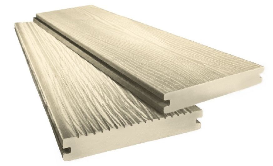 Террасная доска ДПК 3D МАССИВ АЙ-ТЕХПЛАСТ цвет слоновая кость купить в Москве