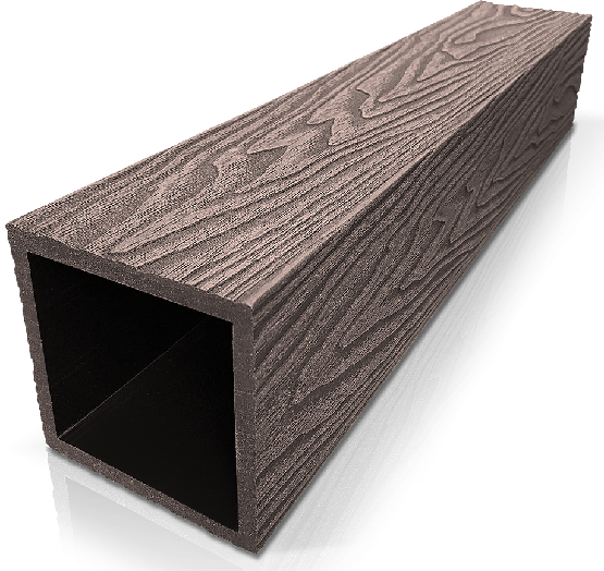 Столб ДПК 3D GardenParkett с текстурой дерева Венге купить в Москве