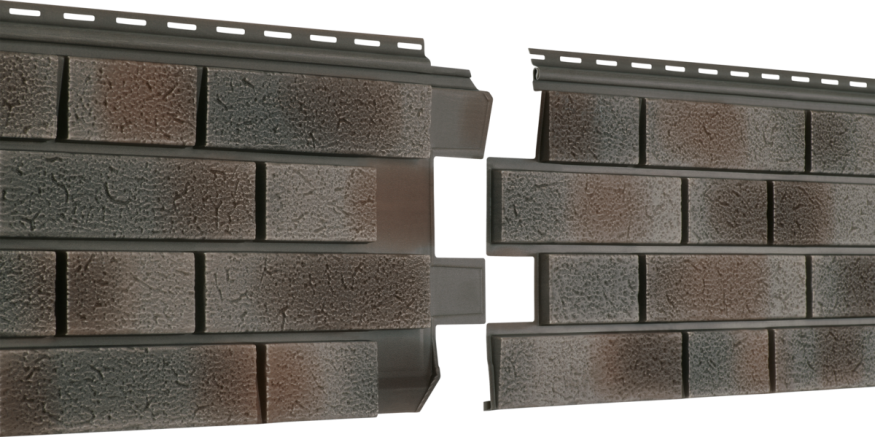 Фасадная панель Ю-пласт Стоун Хаус S-Lock Клинкер Нордик, Пепел купить в Москве