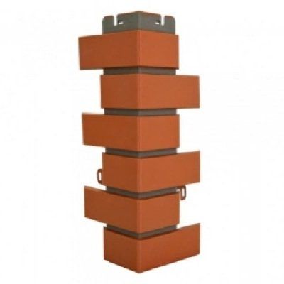 Наружный угол из красного клинкерного кирпича купить в Москве