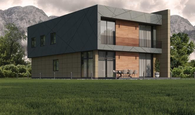 Фиброцементные панели Roofas COLOR Line Зеленый купить в Москве