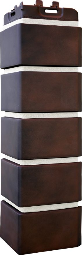 Угол наружный Grand Line, Клинкерный кирпич Design Plus, Кофе с белым швом купить в Москве