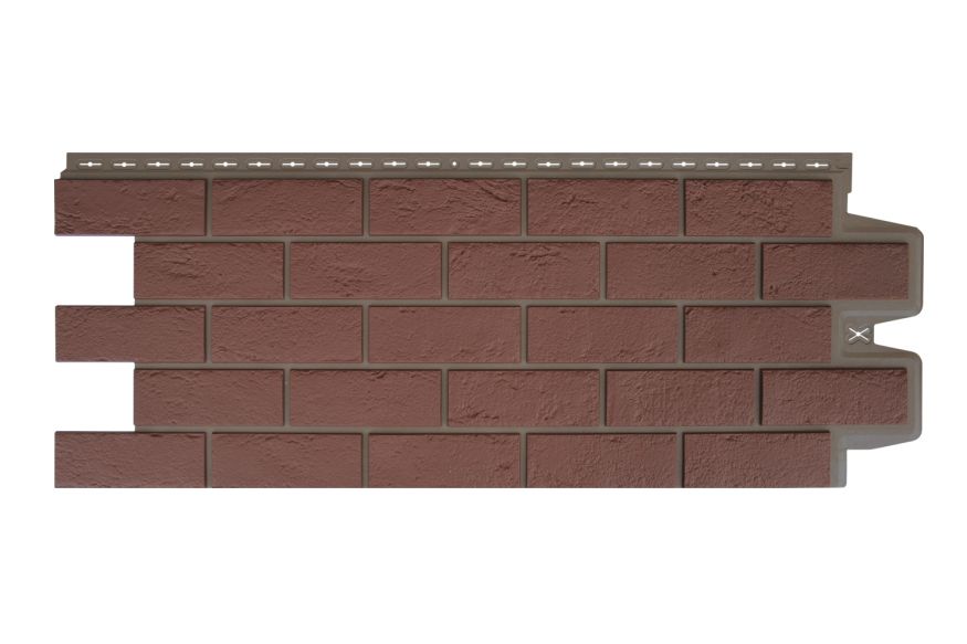 Фасадная панель Grand Line, Состаренный кирпич Design Plus, Корица (Темно-бежевый шов) купить в Москве