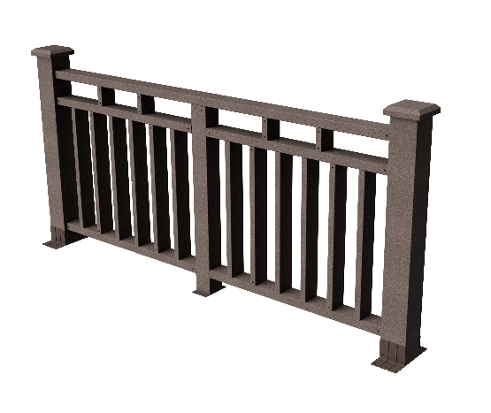 Декоративное ограждение из ДПК GRINDERDECO, цвет венге, Европа купить в Москве
