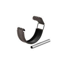 Соединитель желоба с резиновым уплотнителем Aquasystem RR 32, тёмно-коричневый матовый, 125/90