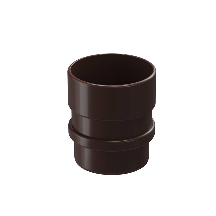 Муфта соединительная для водостока Docke Lux, Шоколад купить в Москве