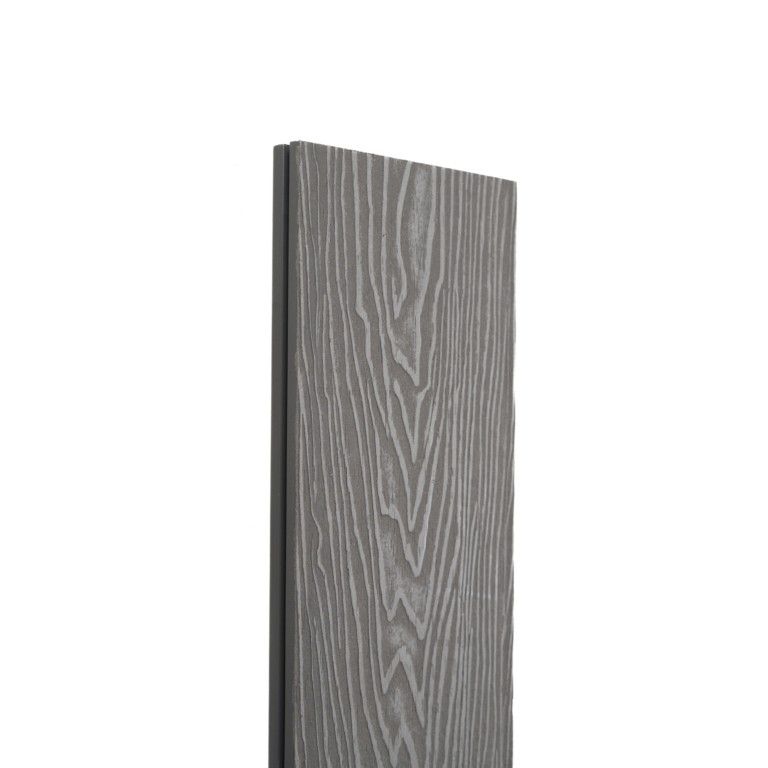 Террасная доска Экодекинг Топ полнотелая, Серый купить в Москве