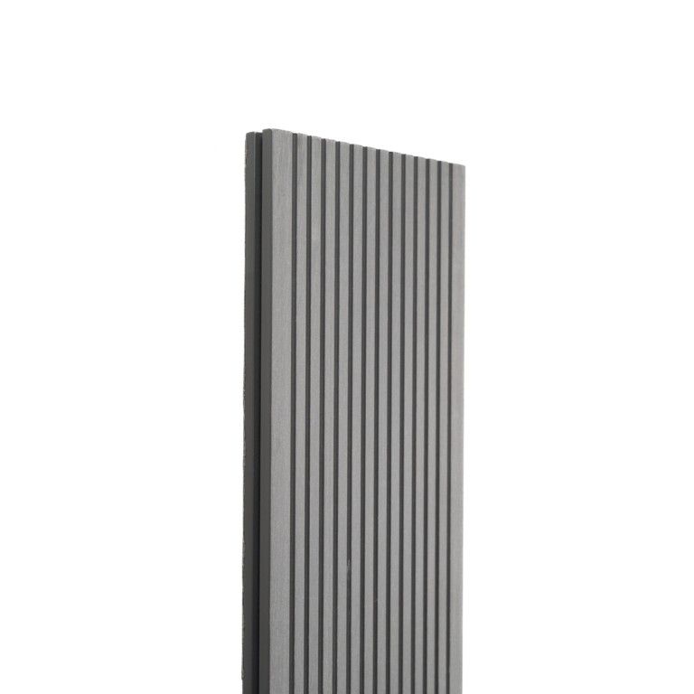 Террасная доска Экодекинг Топ полнотелая, Серый купить в Москве