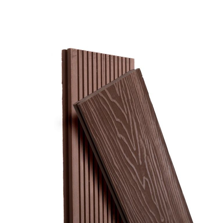 Террасная доска Экодекинг Топ полнотелая, Шоколад купить в Москве