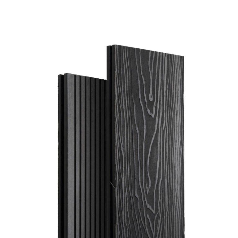 Террасная доска Экодекинг Топ полнотелая, Графит купить в Москве