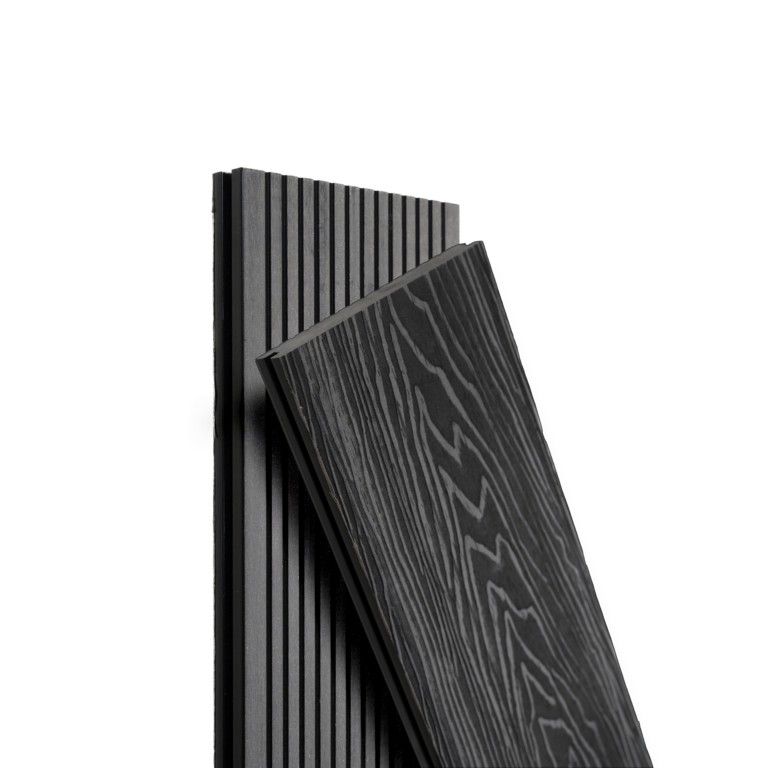 Террасная доска Экодекинг Топ полнотелая, Графит купить в Москве