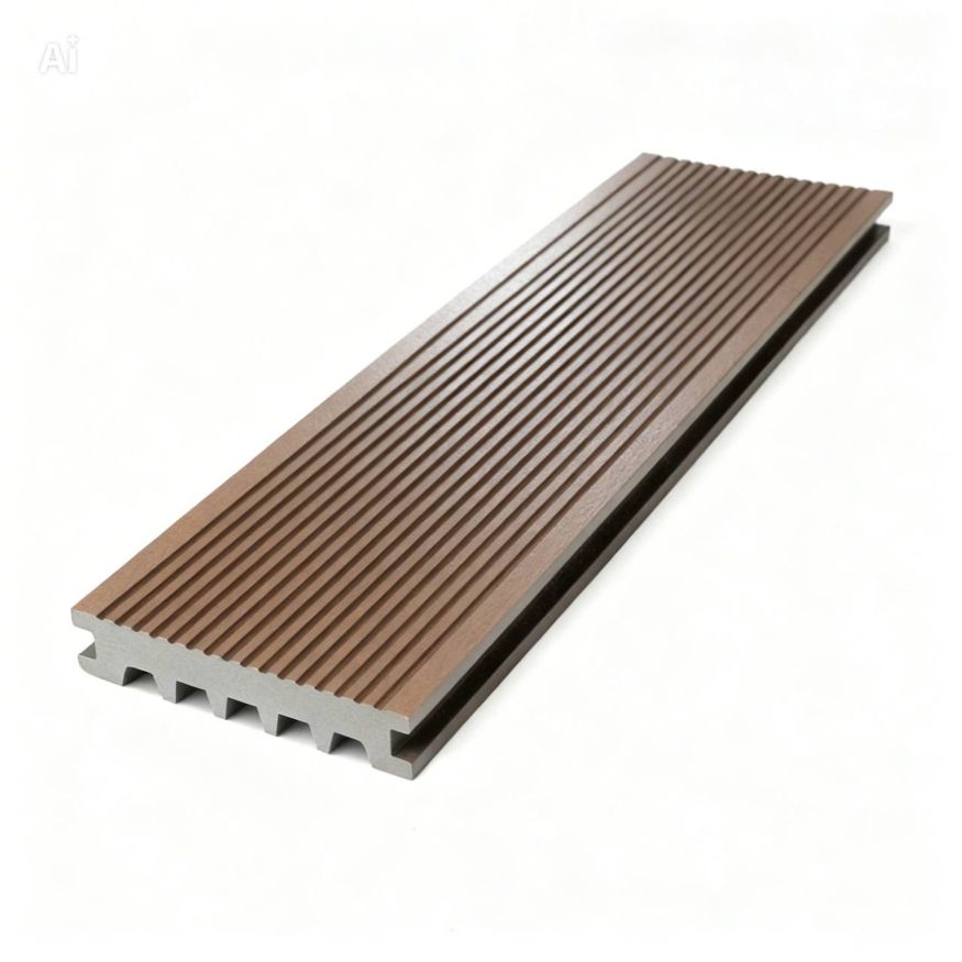 Террасная доска Экодекинг Базик полнотелая, Графит купить в Москве