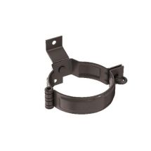 Декоративный хомут для трубы под дерево с крепежом, Aquasystem, RR 32 Тёмно-коричневый 150/100