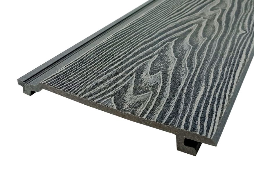 Сайдинг из ДПК Darvolex 3D тиснение Серый  купить в Москве