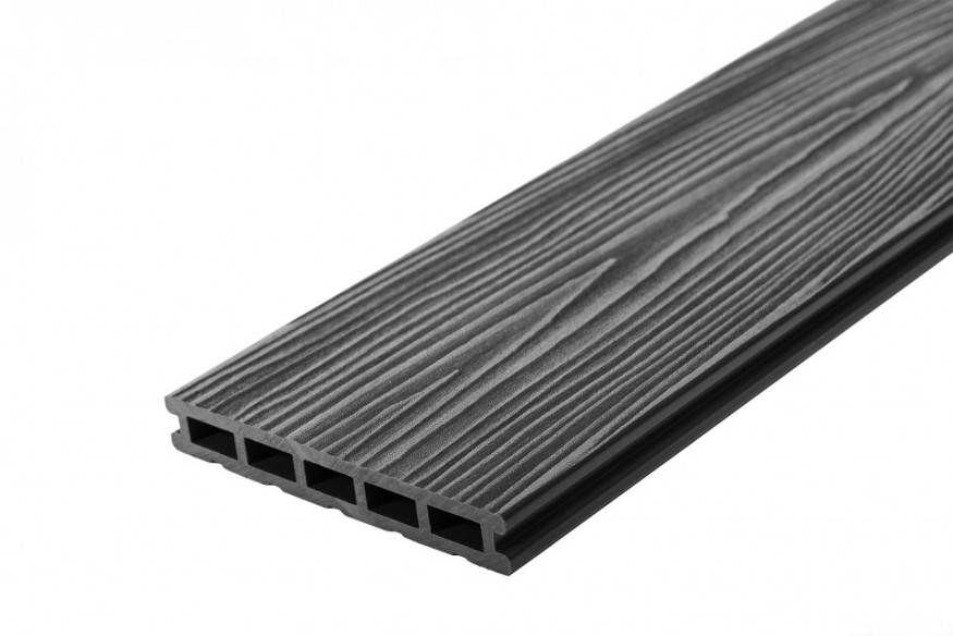 Террасная доска из ДПК RusDecking Unodeck Mogano - Цвет графит купить в Москве
