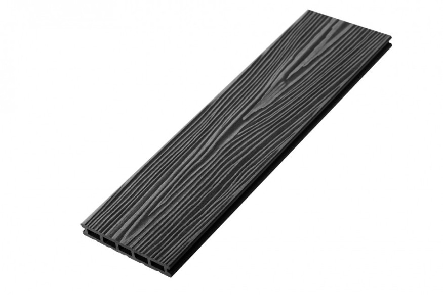 Террасная доска из ДПК RusDecking Unodeck Mogano - Цвет графит купить в Москве