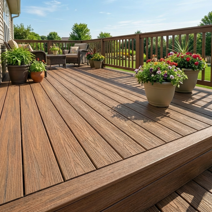 Террасная доска ДПК GardenParkett Табула, Светло-коричневый купить в Москве