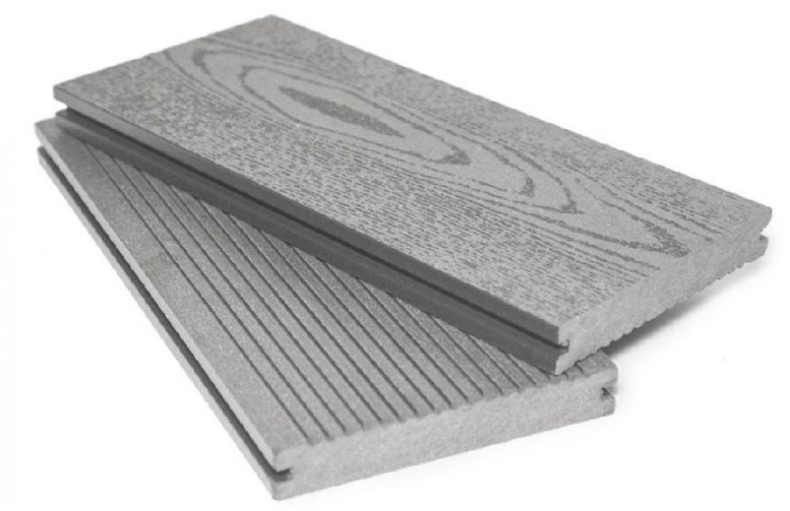 Террасная доска ДПК МАССИВ AYTECHPLAS серого цвета купить в Москве
