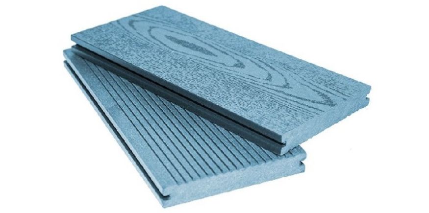 Террасная доска ДПК МАССИВ АЙ-ТЕХПЛАС синего цвета купить в Москве