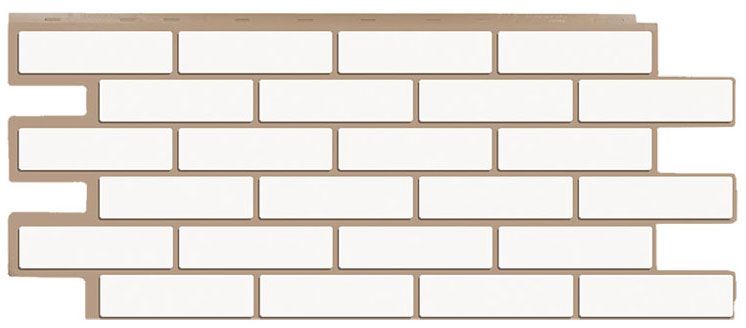 Фасадная панель T-Сайдинг, Кирпич Модерн Белый  купить в Москве