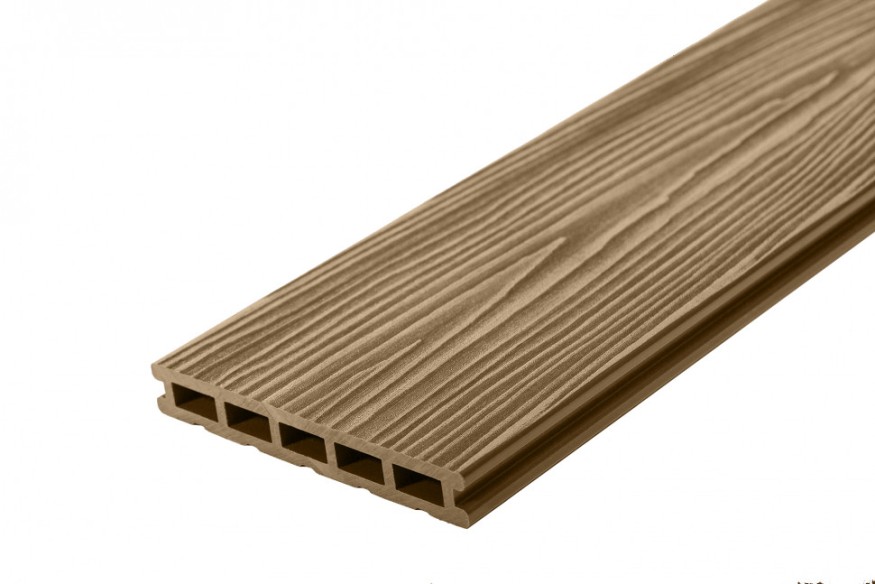 Террасная доска ДПК RusDecking Unodeck Могано - Цвет ореха купить в Москве
