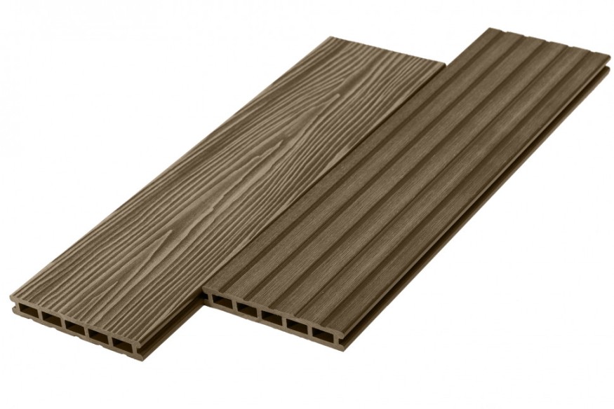 Террасная доска ДПК RusDecking Unodeck Могано - Цвет ореха купить в Москве