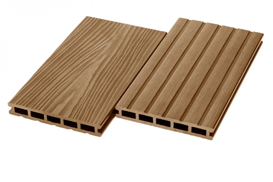 Террасная доска ДПК RusDecking Unodeck Могано - Цвет ореха купить в Москве
