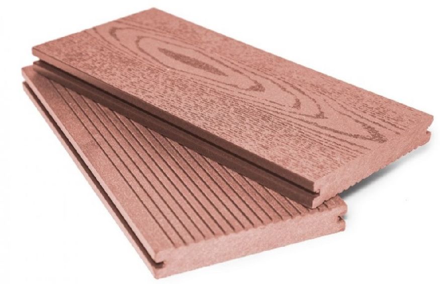 Террасная доска ДПК МАССИВ АЙ-ТЕХПЛАС терракотового цвета купить в Москве