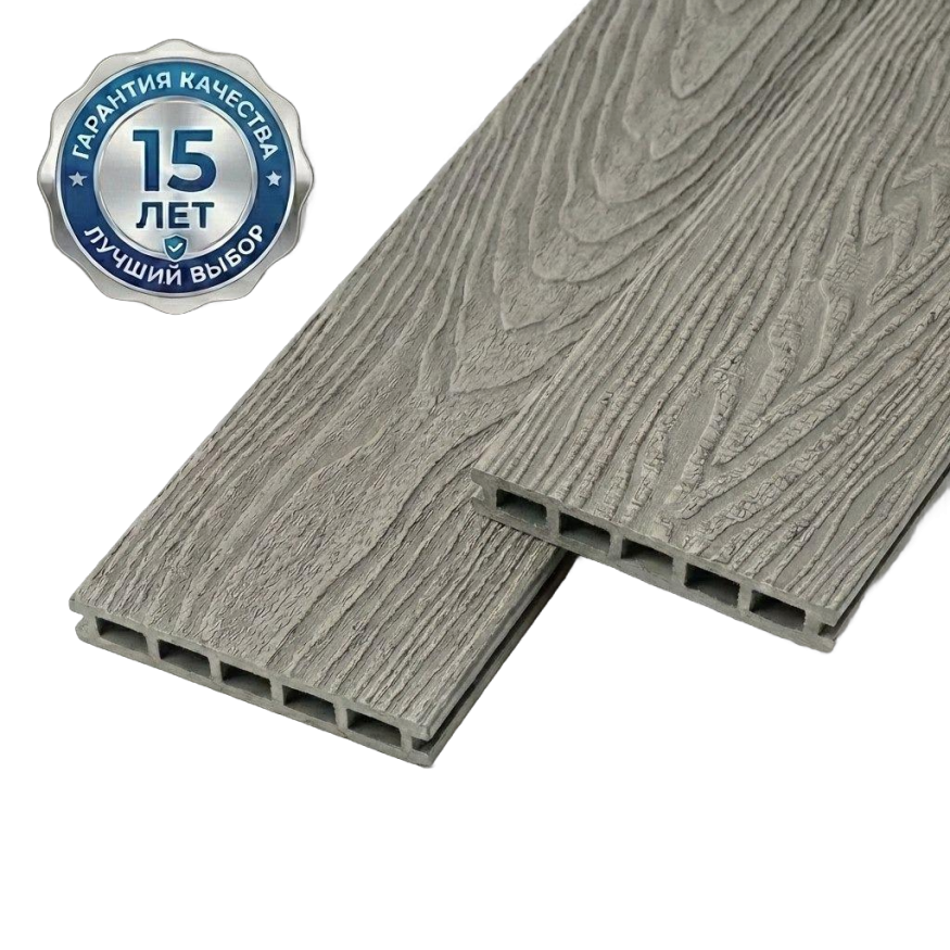 Террасная доска ДПК GardenParkett Патио, Серый купить в Москве