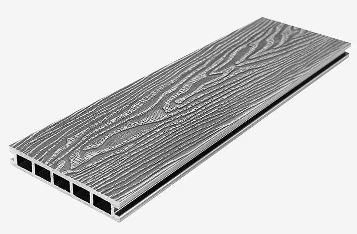 Террасная доска из ДПК RusDecking Unodeck Vintage - Цвет: Серый купить в Москве