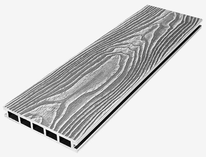 Террасная доска из ДПК RusDecking Unodeck Vintage - Цвет: Серый купить в Москве
