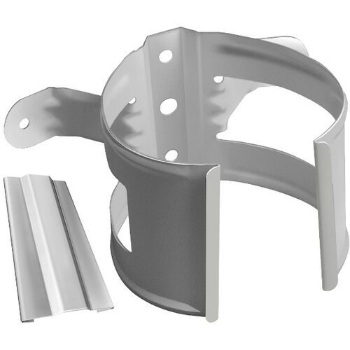 Хомут металлический для трубы на деревянной основе, Grand Line, Белый купить в Москве