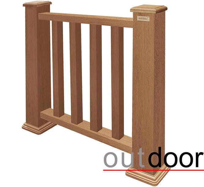 Ограждение из ДПК Outdoor Классик 3D STORM дубовый. купить в Москве