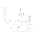 Крюк короткий усиленный модернизированный с комплектом крепления Aquasystem, PU MATT, RAL 9003 Белый 125/90 купить в Москве