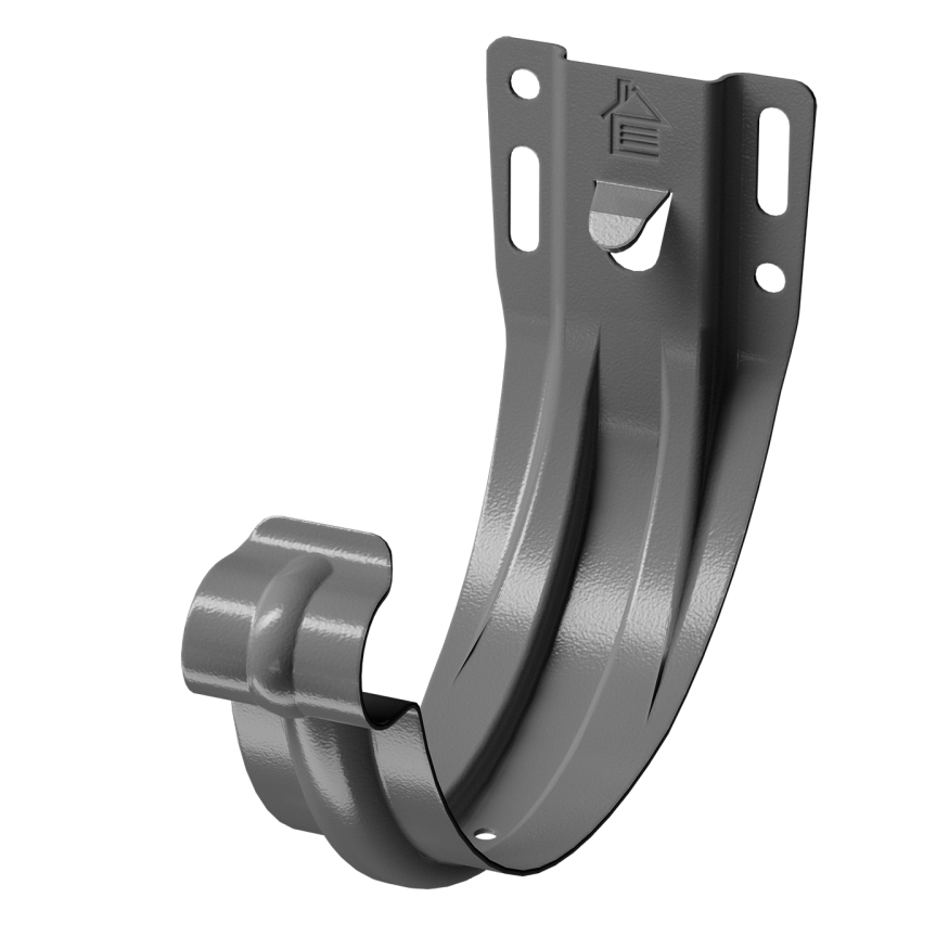 Кронштейн карнизный для желоба Docke Stal Premium, графитовый, штампованный купить в Москве