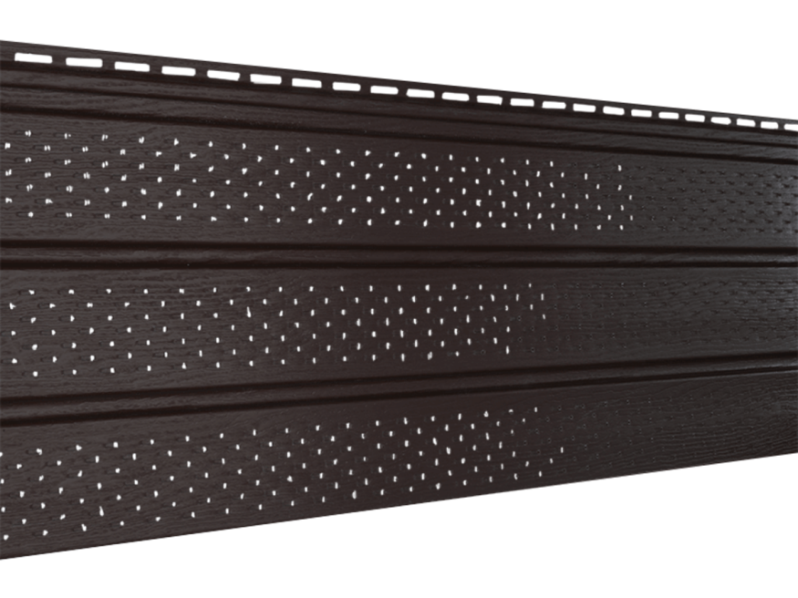 Классический софит Ю-пласт, Коричневый (с полной перфорацией) купить в Москве