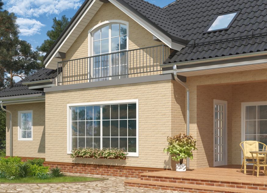 Фасадные термопанели Аляска серия Элевация 02. Krem rustik купить в Москве